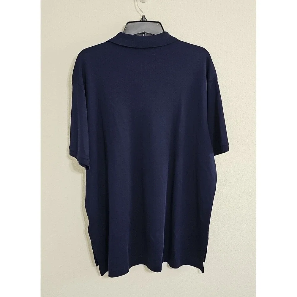 Polo Ralph Lauren Polo Shirt Navy Blue Light Blue Pony Short Sleeve Mens XXL